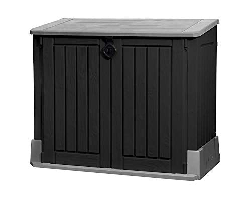 Keter Store It Out Midi Outdoor Garden Storage Shed, Black and Grey, 130 x 74 x 110 cm