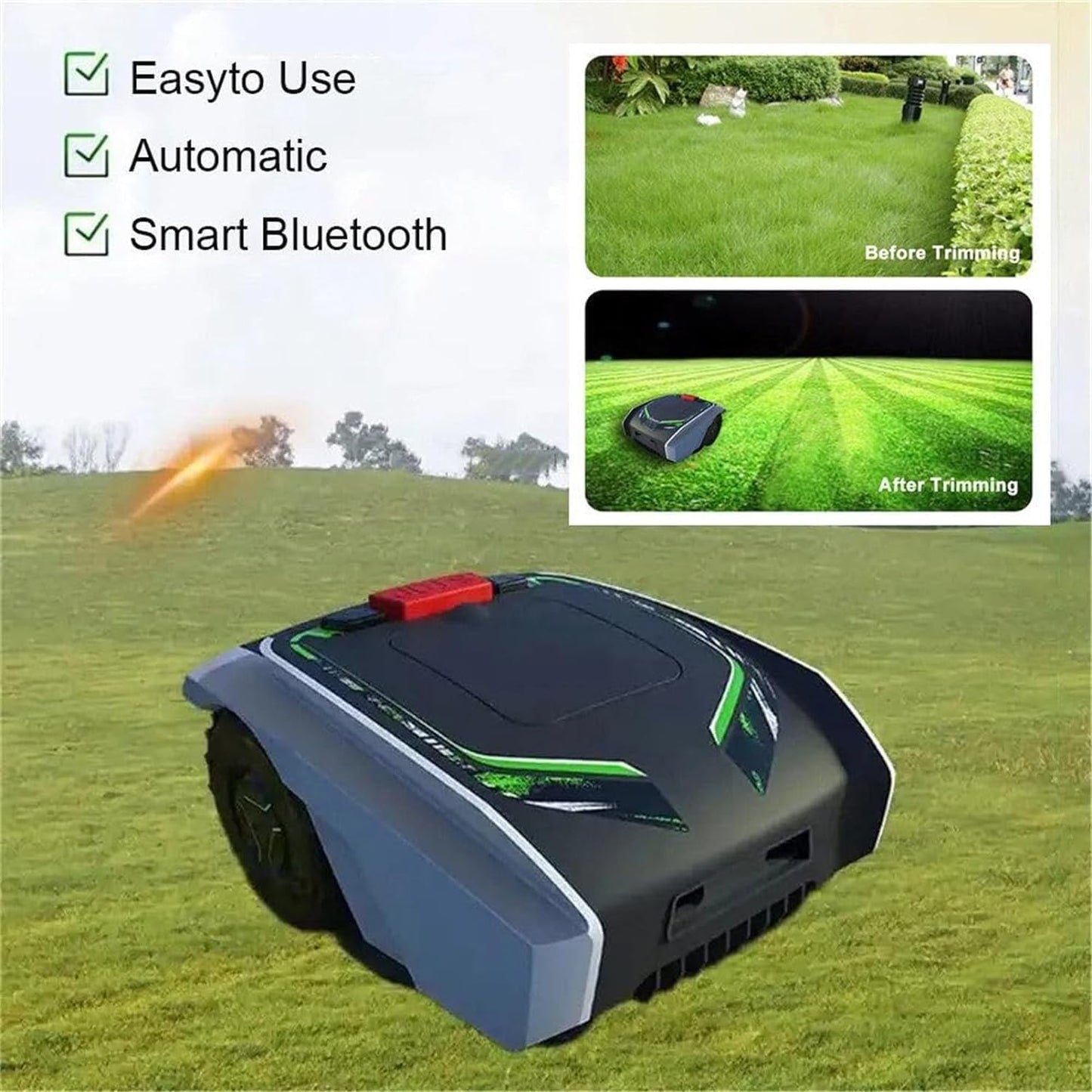 Roboter-Rasenmäher, automatischer Roboter-Rasenmäher, Gartenroboter-Mäher mit APP-Steuerung, Wegplanung, intelligente Mähtechnologie für kleine bis mittelgroße Gärten