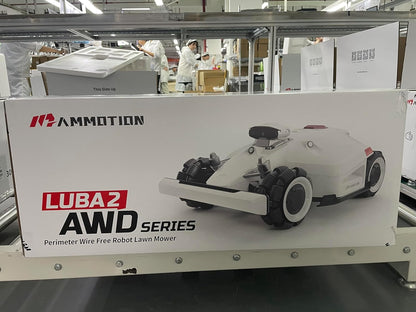 MAMMOTION LUBA 2 AWD 5000 Rasenmäher Roboter, Mähroboter ohne Begrenzungskabel für Rasenflächen bis 5000 m², 3D Vision+RTK Fusion-Mapping, 80% Steigung, Schnitthöhe 25-70mm, Schnittbreite 40cm